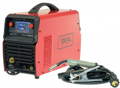 Przejdź do produktu IDEAL PÓŁAUTOMAT SPAWARKA TECNO MIG 222 LCD MIG/TIG/MMA SYNERGIC VRD ALU