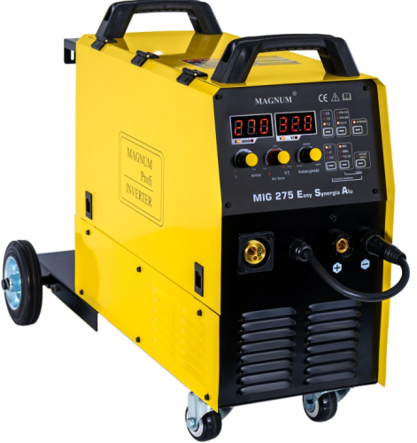 Przejdź do produktu MAGNUM PÓŁAUTOMAT SPAWALNICZY MIG 275 EASY SYNERGIA ALU PULS 280A/60%