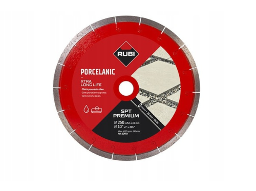 Przejdź do produktu RUBI 32934 TARCZA DIAMENTOWA DO CIĘCIA GRESU NA MOKRO SPT 250 PREMIUM 
