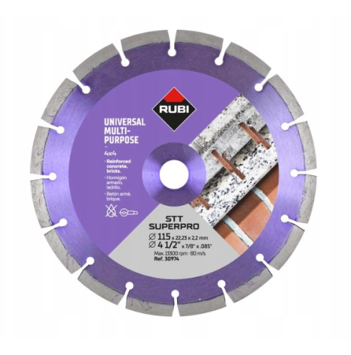 Przejdź do produktu RUBI 30974  TARCZA DIAMENTOWA SEGMENTOWA STT-115 SUPERPRO