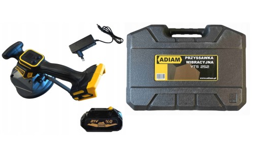 Przejdź do produktu ADIAM VTS252 PRZYSSAWKA WIBRACYJNA DO PŁYTEK WIBRATOR DO POZIOMOWANIA 1xAKU DC 21V 4.0Ah