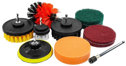 Przejdź do produktu SZCZOTKI CZYSZCZĄCE NA WIERTARKĘ 1/4" 11 EL. V08128