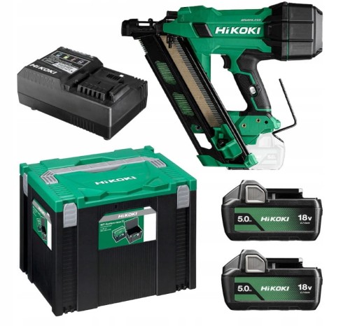 Przejdź do produktu Gwoździarka HiKOKI NR1890DCA WQZ 18V 2x5Ah 2-biegi 120J 34° BL walizka