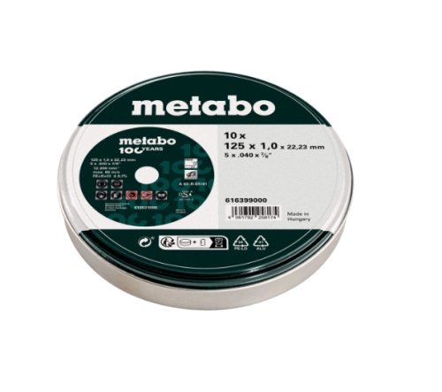 Przejdź do produktu METABO 616399000  10 TARCZ TNĄCYCH „SP” 125X1,0X22,23 INOX