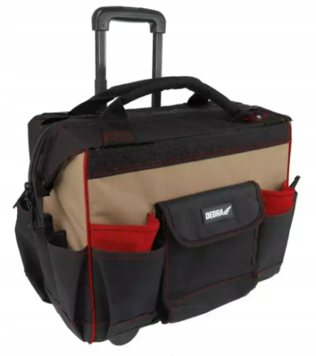 Przejdź do produktu DEDRA TORBA NARZĘDZIOWA MONTERSKA NA KOŁACH N0050 45x25x42,5cm