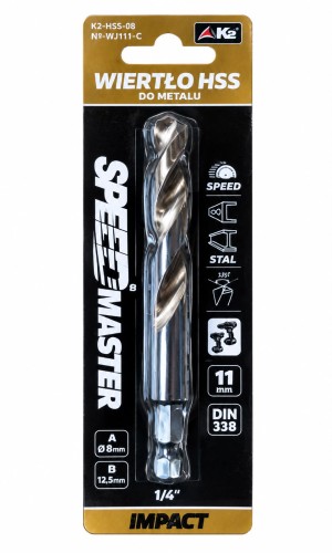 Przejdź do produktu K2 WIERTŁO DO METALU SPEEDMASTER 11,0mm 