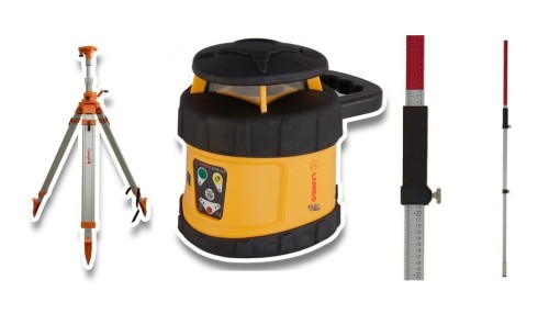 Przejdź do produktu LAMIGO ZESTAW LASER ROTACYJNY SPIN205 + STATYW STLV3M + ŁATA LTL24