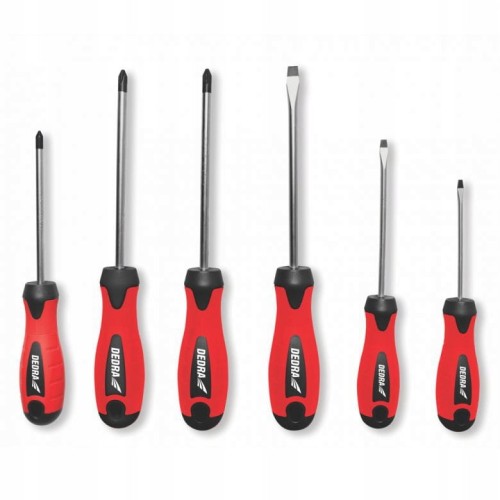 Przejdź do produktu DEDRA 06A093 ZESTAW WKRĘTAKÓW 6 SZTUK STAL CrV