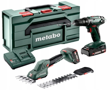 METABO AKU WIERTARKO-WKRĘTARKA BS 18 AKU NOŻYCE DO TRAWY ZESTAW ELEKT COMBO