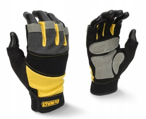 Przejdź do produktu DEWALT RĘKAWICE ROBOCZE BEZPALCOWE KRÓTKIE MOCNE 9 L DPG213L